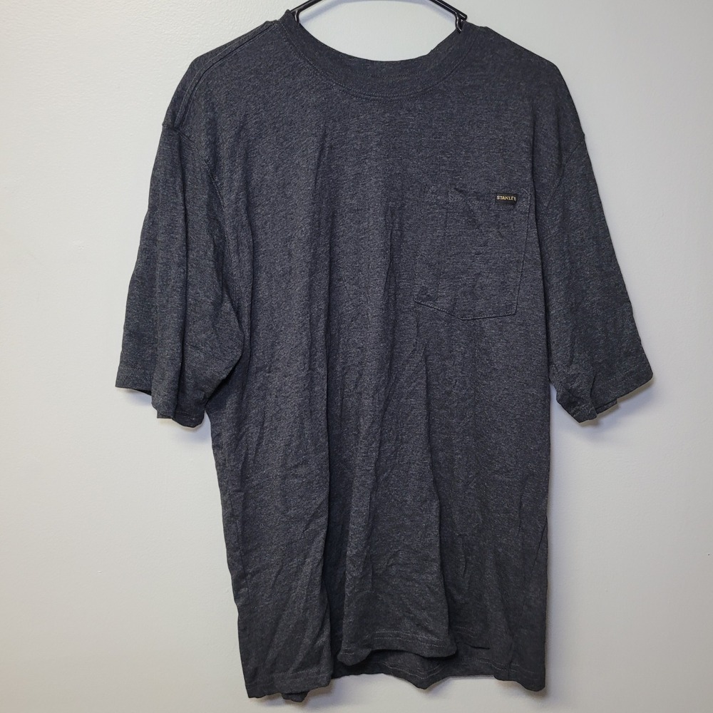 Stanley XL‎ T Shirt Gray Short Sleeve Pocket Work Tee Casual